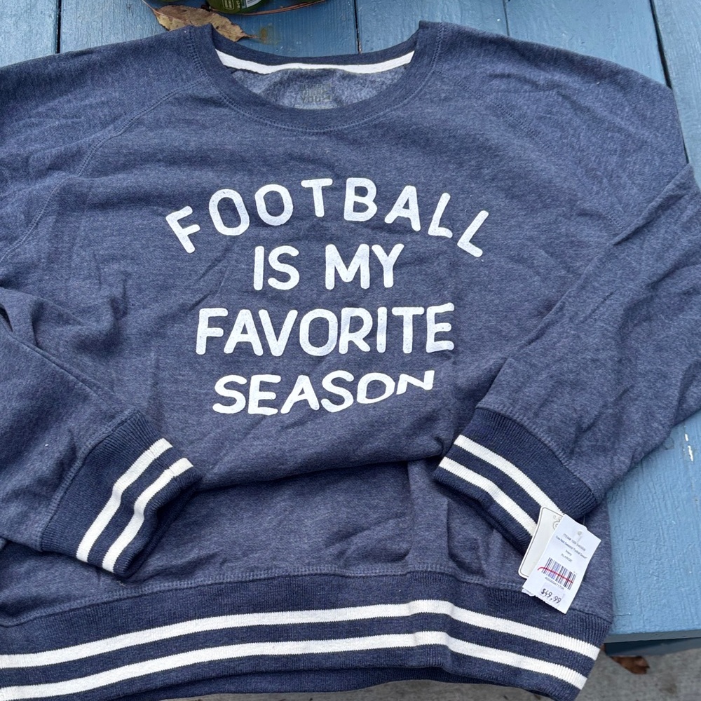 Sweatshirt with White Stripes